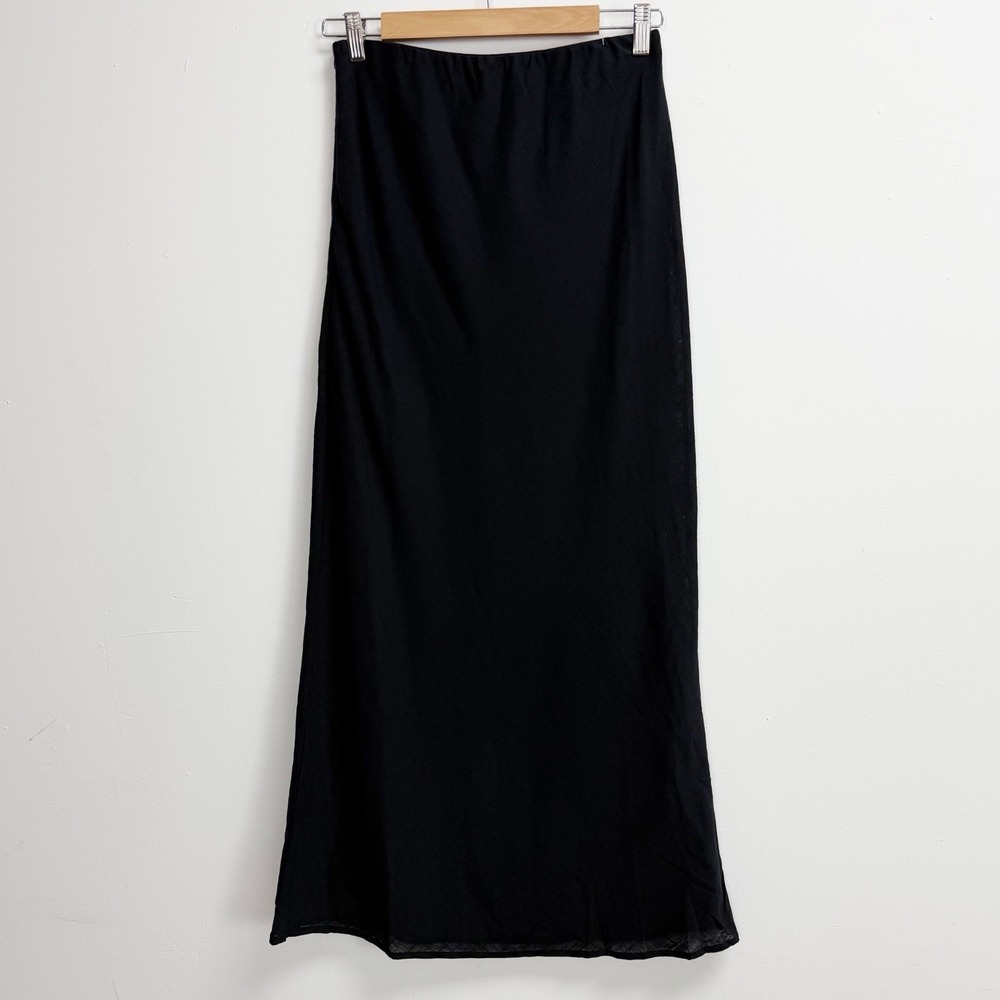 Petal & Pup Skirt Womens Large Black Maxi Long Back Cotton NWT NEW